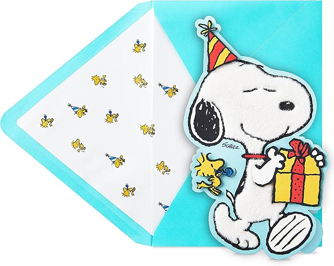 Hallmark Signature Peanuts Birthday Card (Snoopy, Happiness)