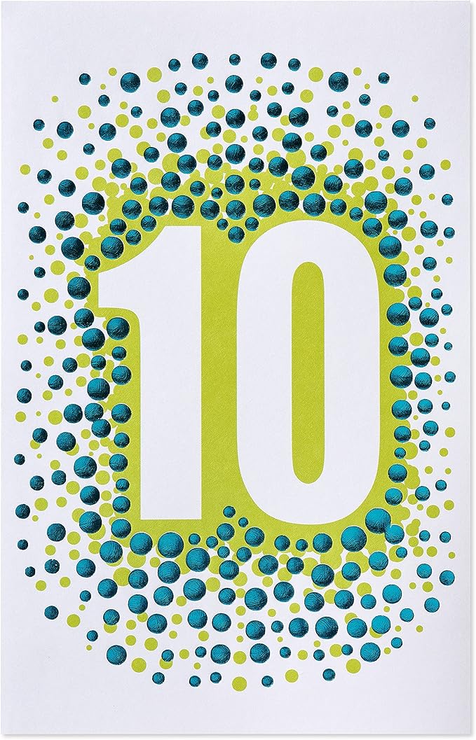 American Greetings 10th Birthday Card (Big 10)