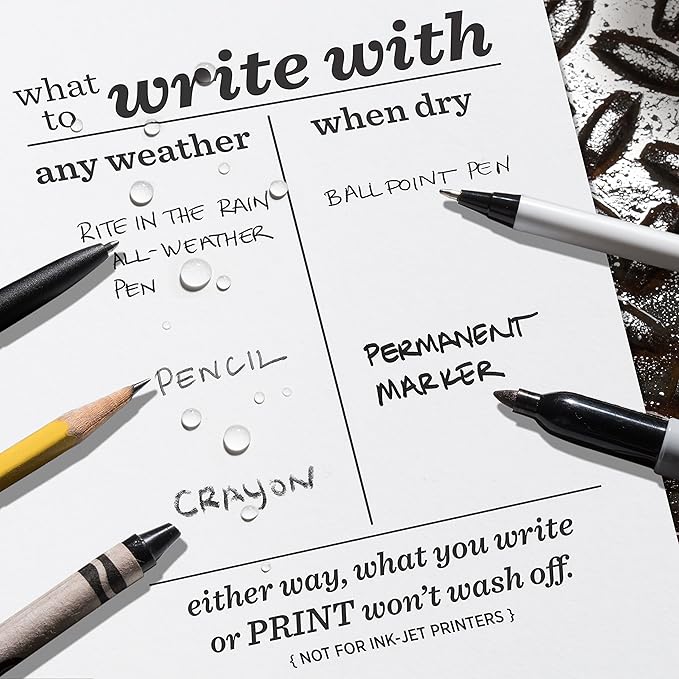 Rite In The Rain Weatherproof Copier Paper, 8.5" x 14", 20# White, 200 Sheet Pack (No. 8514)