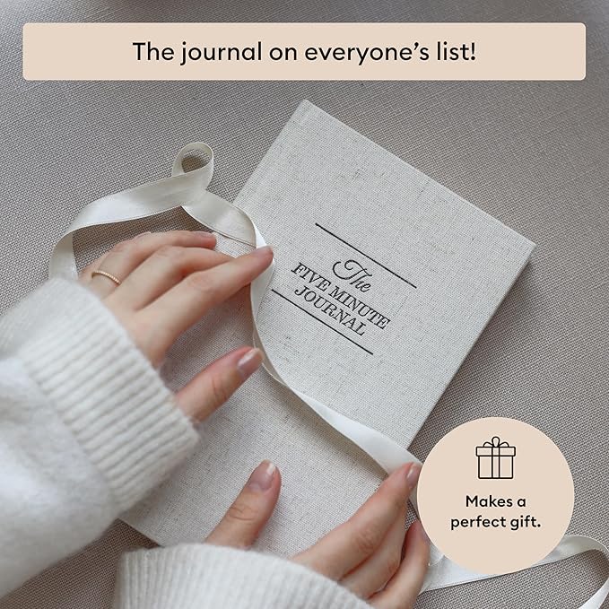 Intelligent Change The Five Minute Journal - Original Daily Gratitude Journal 2025 for Happiness, Mindfulness & Reflection - Daily Affirmations - Undated Life Planner Journal for Women & Men