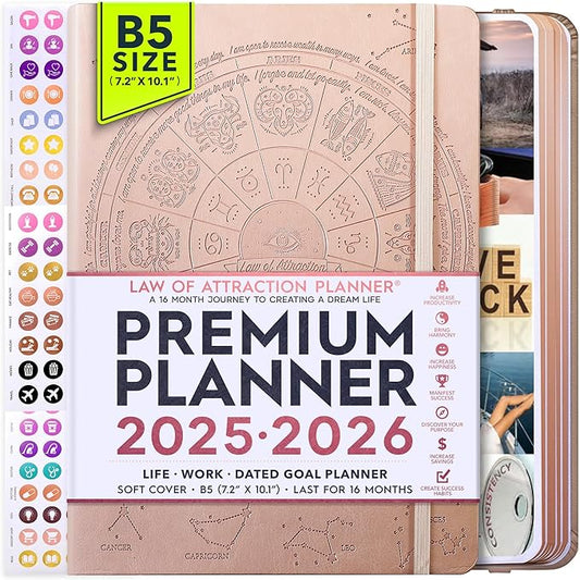 2025-2026 Planner Weekly and Monthly | 16-Month Life Planner to Increase Focus & Productivity | Reduce Overwhelm & Achieve Your Biggest Goals | Include Gift Box & Stickers | Sep 2025-Dec 2026