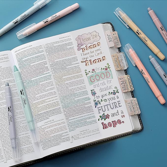 Mr. Pen- Gel Highlighter, 4 Pack, Bible Highlighters No Bleed, No Bleed Highlighters, Bible Highlighter, Bible Markers, Gel Highlighters for Bibles, Highlighter