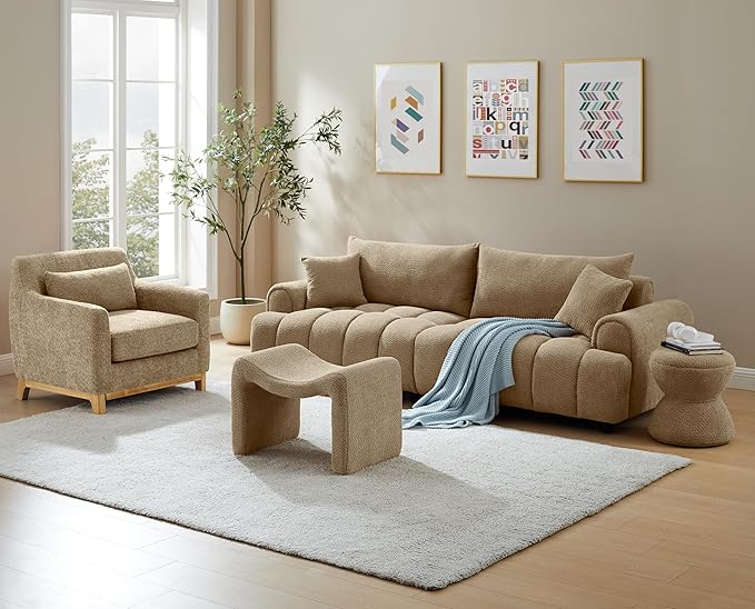 Small Footstool Ottoman, Multi-Functional Modern Foot Stool, Sofa Footrest Extra Seating for Living Room, Entryway, Hallways and Bedrooms, Small, White