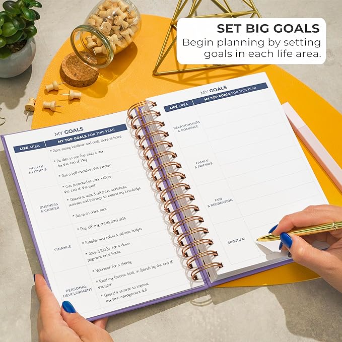 Clever Fox Planner 2nd Edition Spiral – Colorful Weekly & Monthly Goal Planner, Time Management & Productivity Organizer, Undated (Lavender)