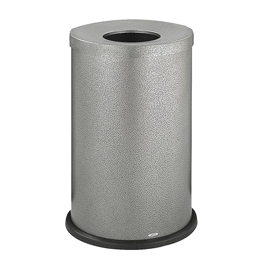 Safco Products 9677NC Black Speckle Open Top Waste Receptacle, 15-Gallon, Black Speckle