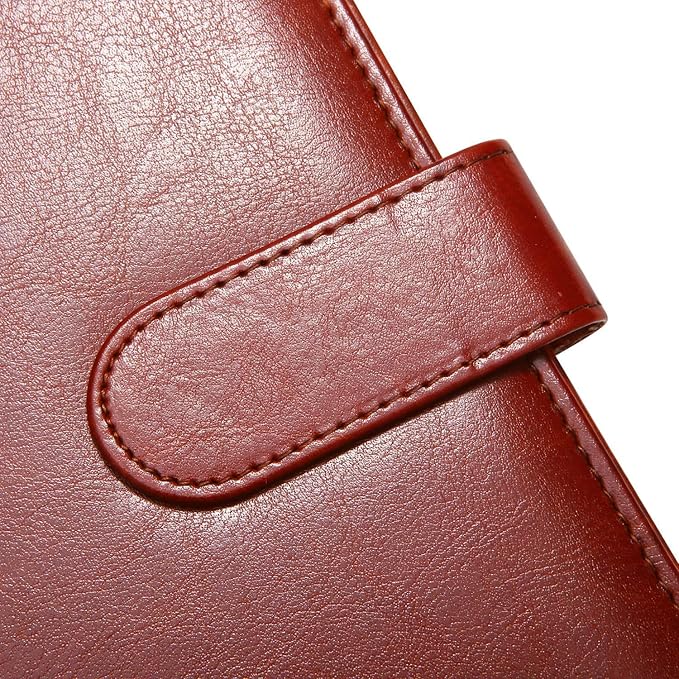 Clipboard Folder Padfolio, Mymazn Writing Portfolio Faux Leather Clipboards with Cover for Legal Pad Holder Letter Size A4 8.5 x 11 for Business Conference Notepad Clip Boards Brown