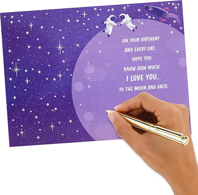 Hallmark Birthday Card for Husband, Wife, Boyfriend, Girlfriend (Astronauts, Favorite Place in The Universe)