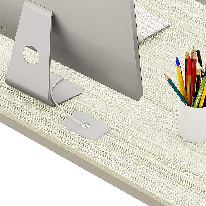 SHW 55-Inch Commercial-Grade Office Computer Desk, Maple