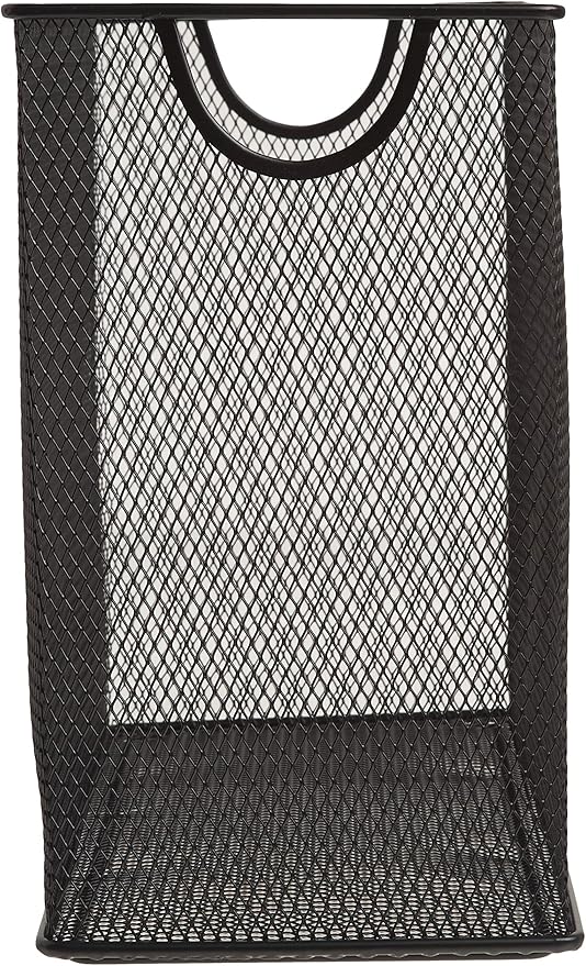 U Brands Mesh Steel Desktop Hanging File Holder, Letter Size, 12.4" x 9.53" x 5.5", Black - 457U00-06