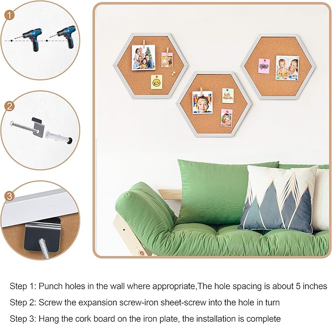 4 Packs Cork Board,Corkboards for Wall,Small Cork Board Decorations,Cork Boards for Walls with Frame, Decorative for Office, School & Home