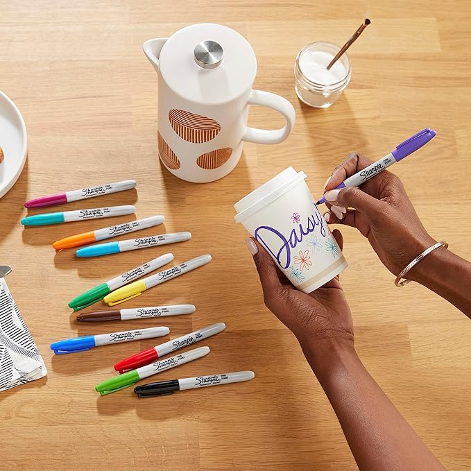 Sharpie Color Burst Permanent Markers, Fine Point, Assorted, 24 Pack (1949557)