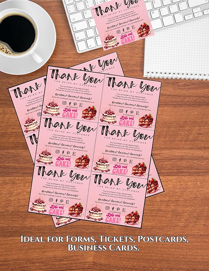 Limited Papers (TM) 8.5x11 Perforated Paper, 20/50 Pound, 75 GSM, Variety of Perforation Sizes and Colors, for Forms, Tickets, Postcards, Business Cards. (Lavender/orchid, 6 up)