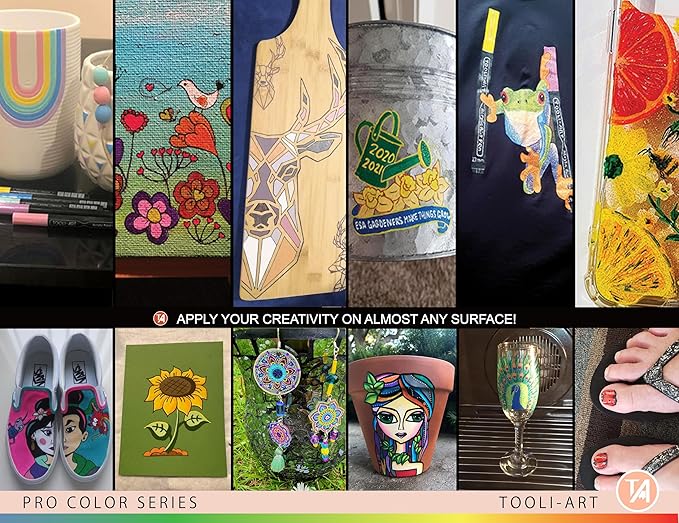 Acrylic Paint Pens 22 Skin Tones Assorted Pro Color Series Markers Set 0.7mm Extra Fine Tip for Rock Painting, Glass, Mugs, Wood, Metal, Canvas, Projects, Non Toxic, Waterbased, Quick Drying