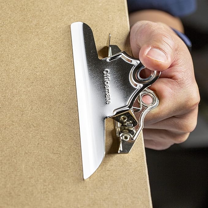 Officemate Recycled Wood Clipboards, 6 Inch Clip, 12 Pack Clipboards, Letter Size (9 x 12.5 Inches), Brown (83712)