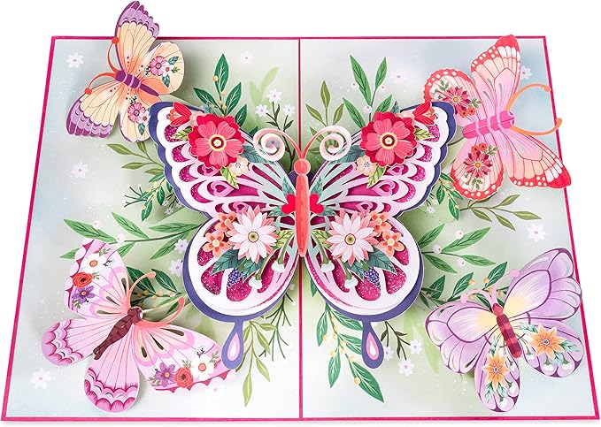 Paper Love 3D Pop Up Card, Jumbo Displayable Art, Gift for Birthday, Wedding, Anniversary, Mothers Day, Get Well, All Occasion - 10" x 14" Cover - Includes Envelope and Note Card