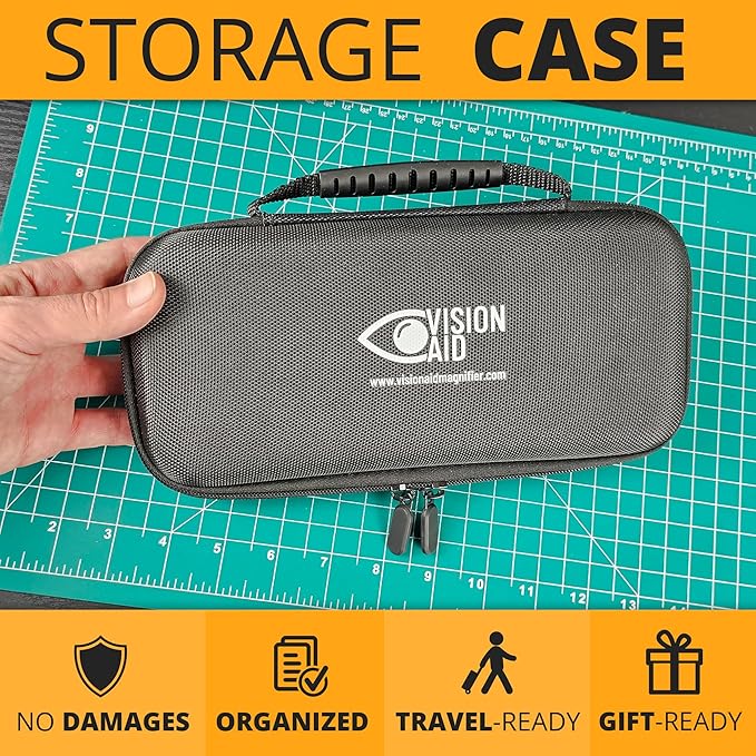 30x Hands-Free Magnifying Glass with USB Rechargeable 36 LED Lights, Storage Case | 40x Loupe Magnifier with Stand for Reading Coins Low Vision