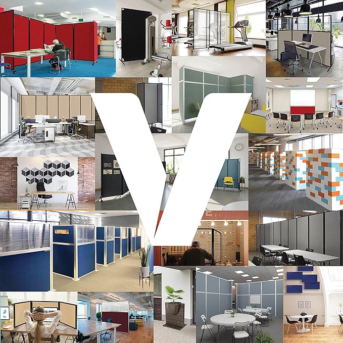 Versare Hush Panel Cubicle Kit | Workstation Partition Walls | Sound Dampening Cubicle Walls | Partitions for Desks