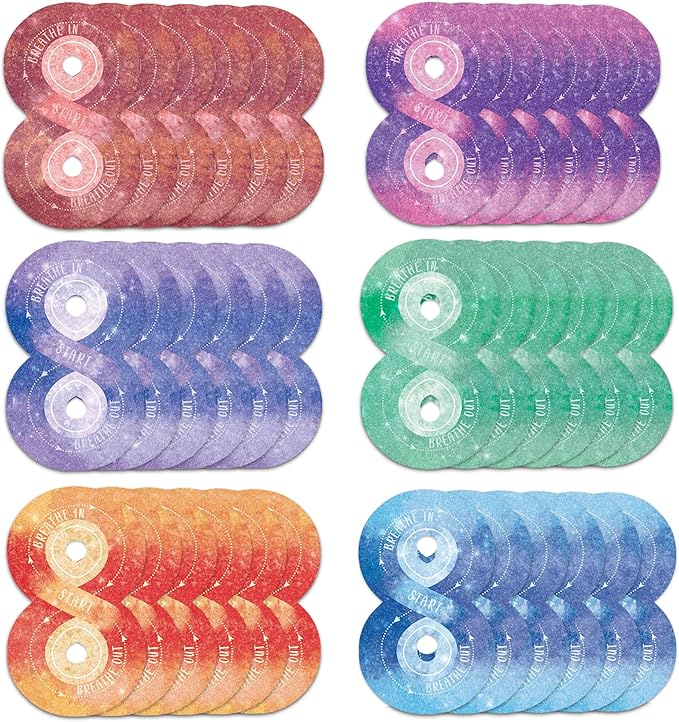 36Pcs Calm Stickers for Anxiety Sensory Stickers Calm Strips Anti Stress Anxiety Relief Items Tactile Textured for Breathing Exercise Fidget Strips for Kids Teens Adults Home Classroom Supplies