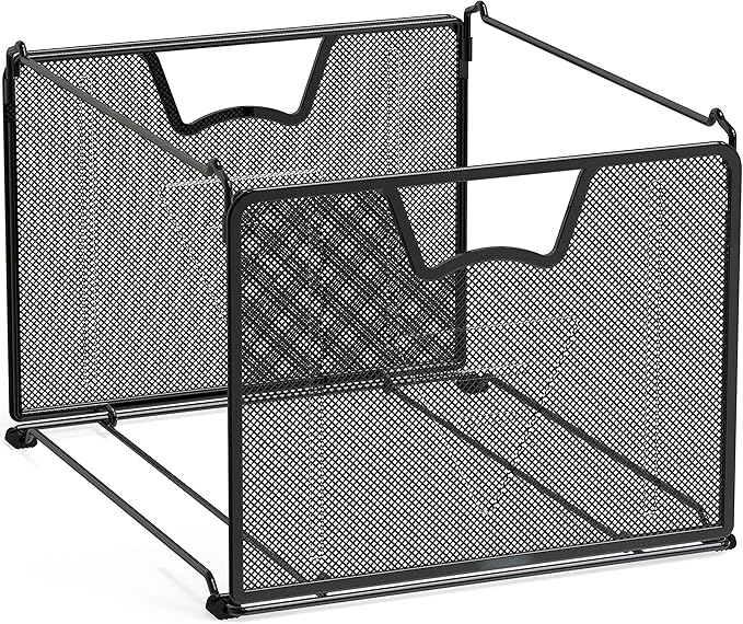 Simple Houseware Mesh Hanging File Organizer, Black