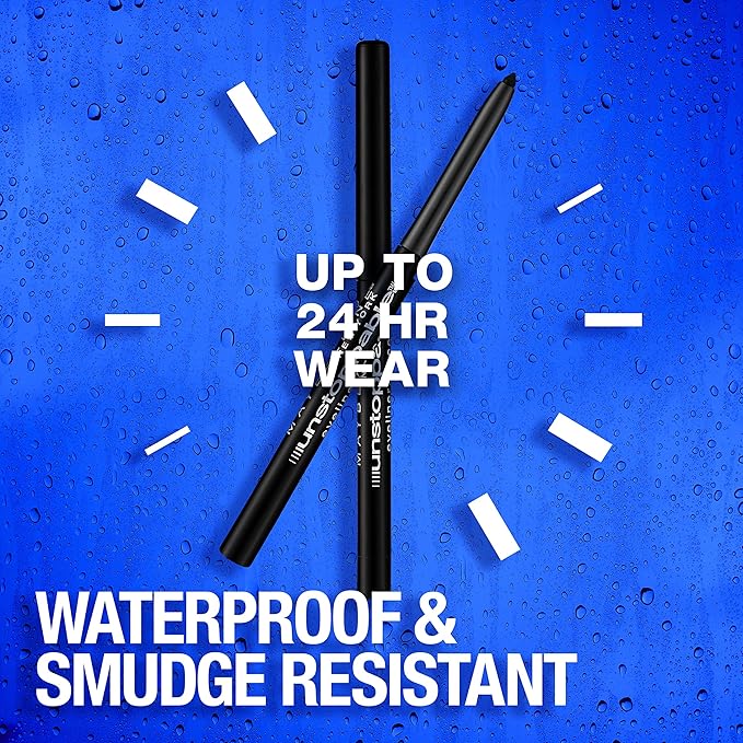 Maybelline Unstoppable Waterproof Mechanical Brown Eyeliner Pencil, Easy to Apply, Smooth Glide, Up to 24 Hour Wear, Espresso