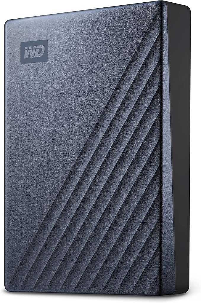 WD 2TB My Passport Ultra, Blue, Portable External Hard Drive, backup software with defense against ransomware, and password protection, USB-C and USB 3.1 - WDBC3C0020BBL-WESN