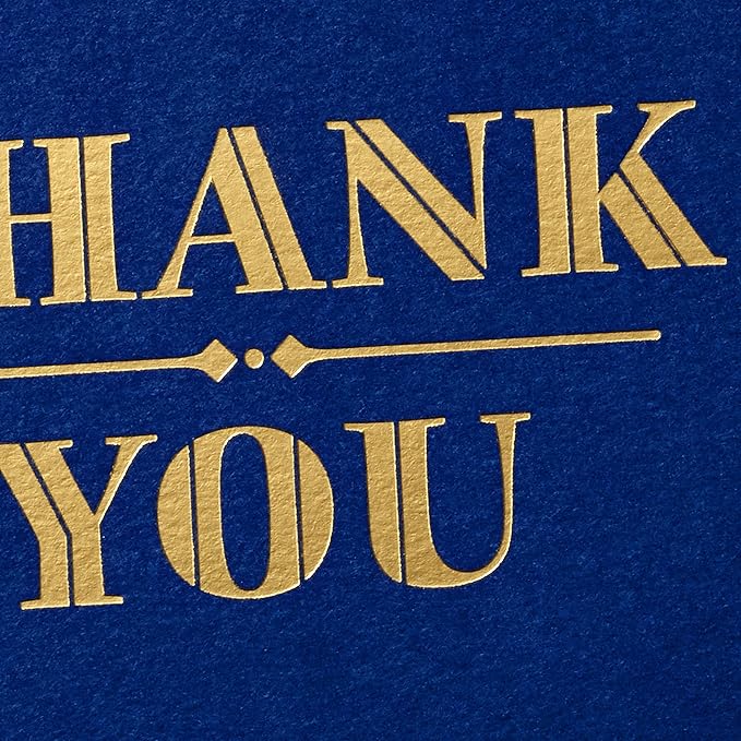 Hallmark Thank You Cards with Envelopes, Navy and Gold Foil (10 Thank You Notes) - 5STZ5022
