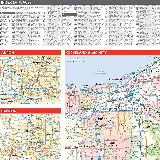 Rand McNally Easy to Read: Ohio State Map