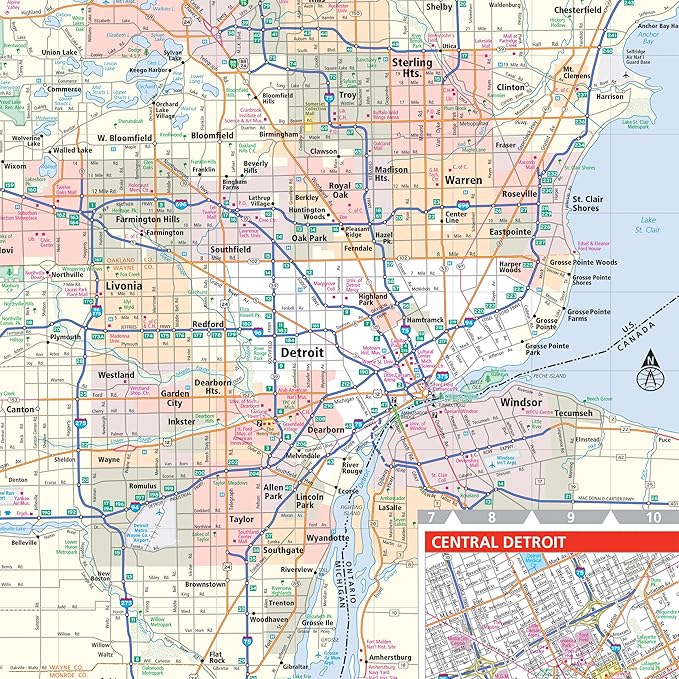 Rand McNally Easy to Read: Michigan State Map