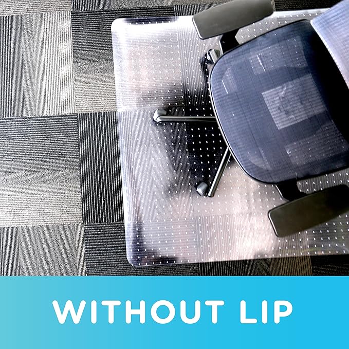 Dimex Low Pile Carpet Office Mat Chair Mat with Lip, 45" x 53" x .11"